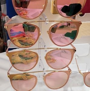 Gold and pink mirror sunglasses